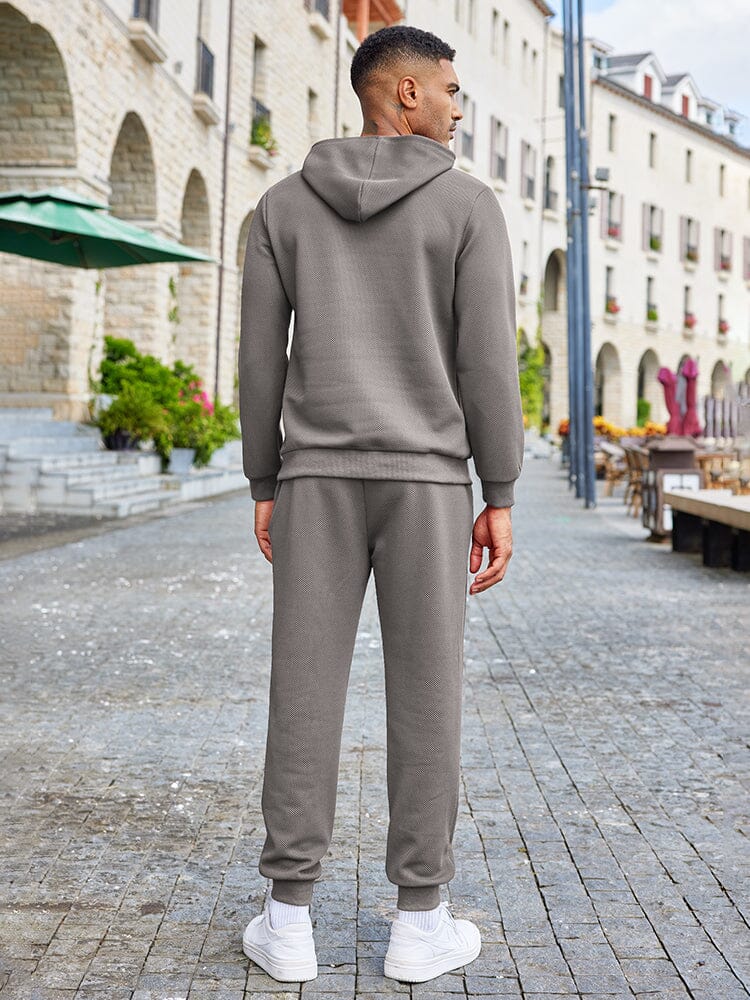 Waffle 2-Teil Hoodie Jogging Set