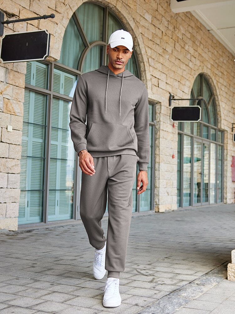 Waffle 2-Teil Hoodie Jogging Set