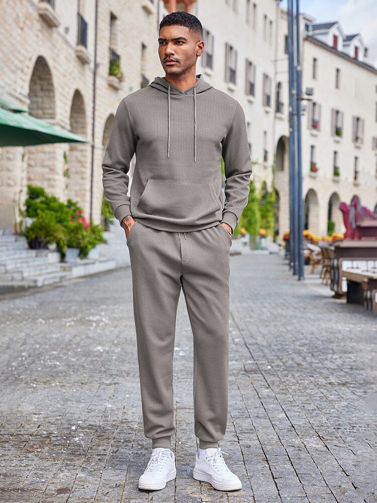 Waffle 2-Teil Hoodie Jogging Set