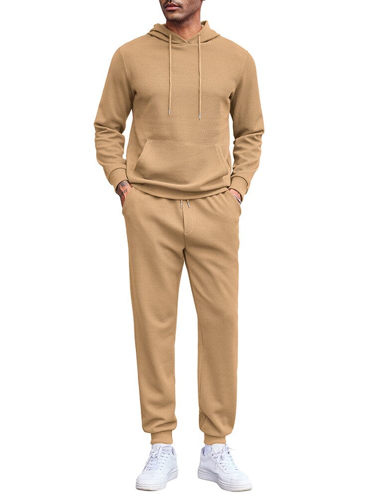 Waffle 2-Teil Hoodie Jogging Set