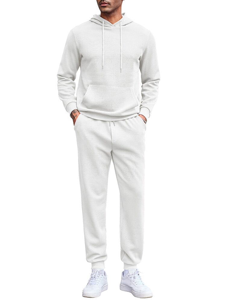 Waffle 2-Teil Hoodie Jogging Set