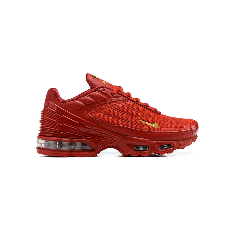 Nike Air Max Plus 3 Rot Triple Herren Sneaker Grintose und Modern