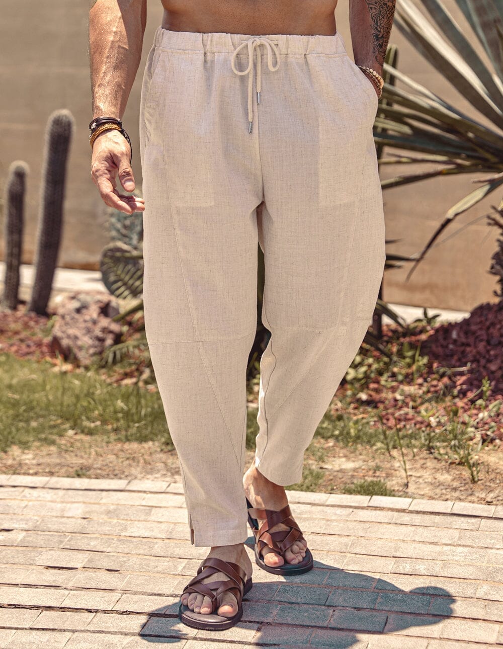 Leinen Stil Strand Hose