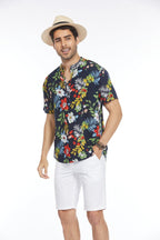 Blumen Henley Hemd