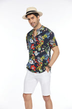 Blumen Henley Hemd