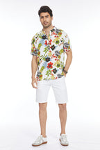 Blumen Henley Hemd