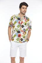 Blumen Henley Hemd