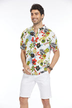 Blumen Henley Hemd