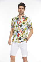 Blumen Henley Hemd