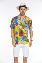 Blumen Henley Hemd