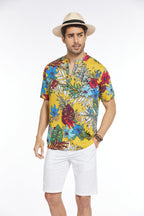 Blumen Henley Hemd
