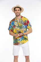 Blumen Henley Hemd