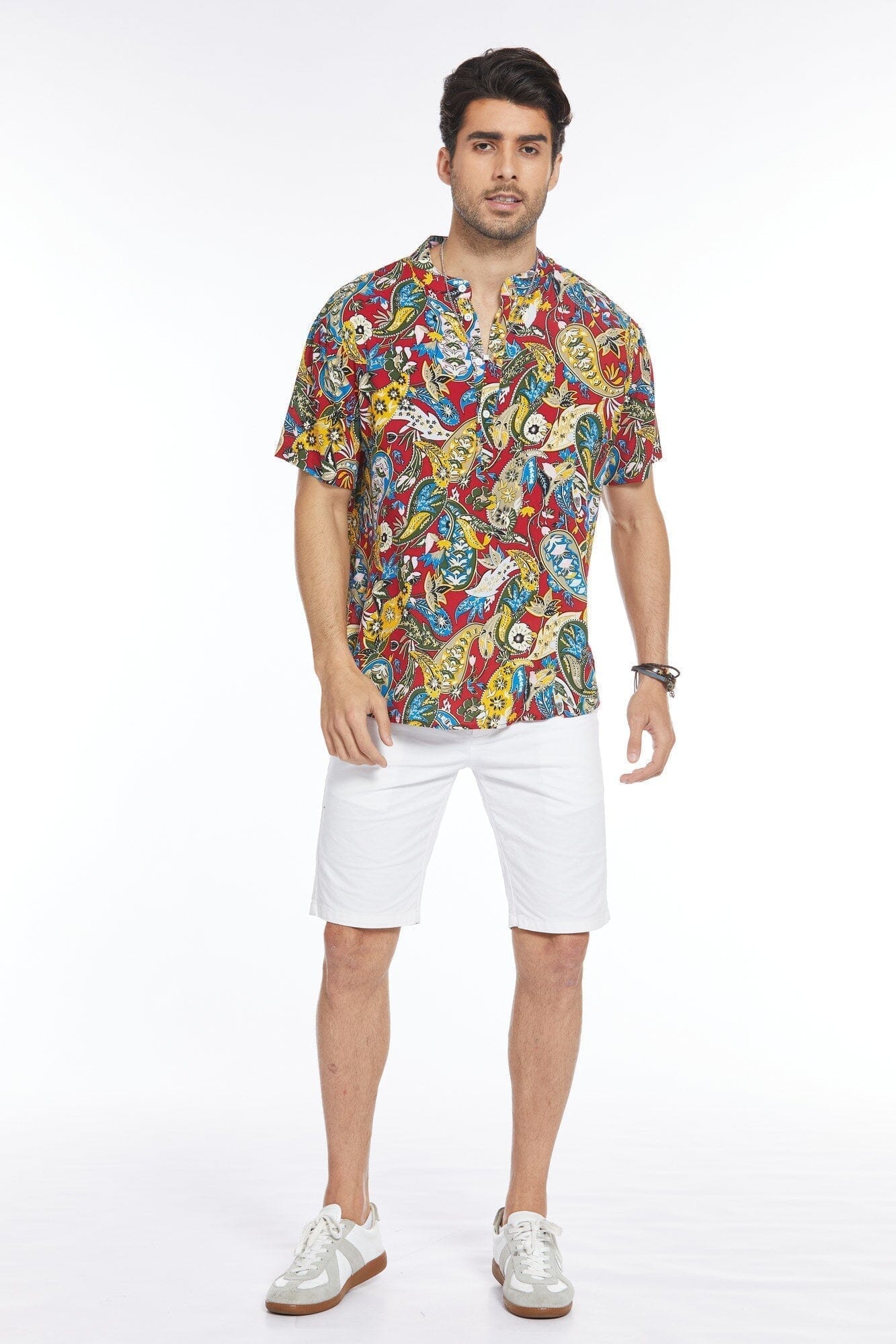 Blumen Henley Hemd