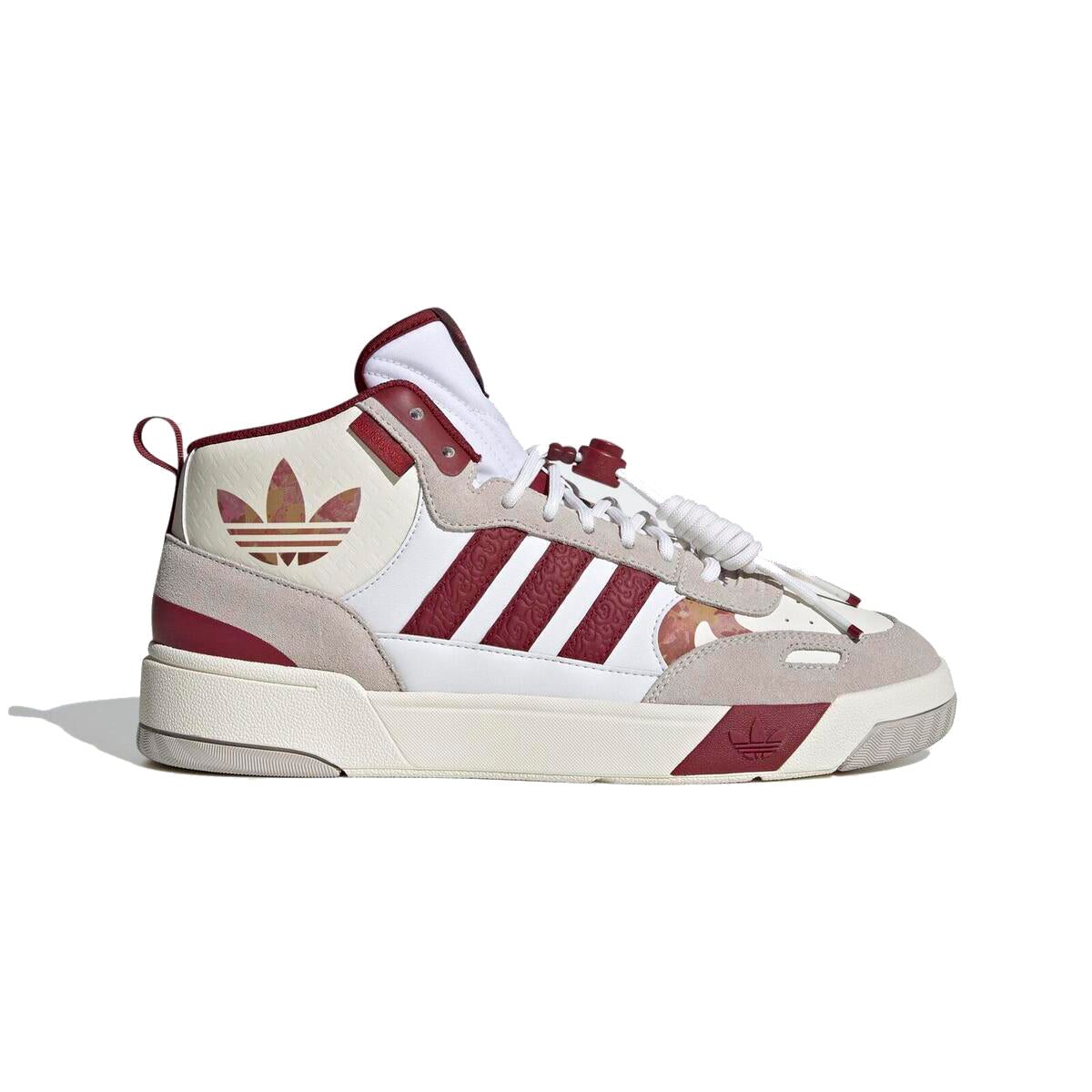 Adidas Post Up Schuhe Weiß und Bordeaux Herren Stil Basket Retro