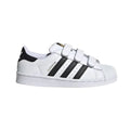Adidas Superstar Kinder Weiß mit Strisce Schwarz Sneaker Casual