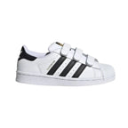 Adidas Superstar Kinder Weiß mit Strisce Schwarz Sneaker Casual