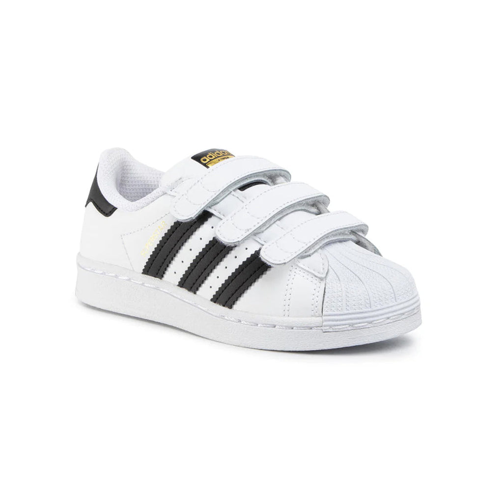 Adidas Superstar Kinder Weiß mit Strisce Schwarz Sneaker Casual