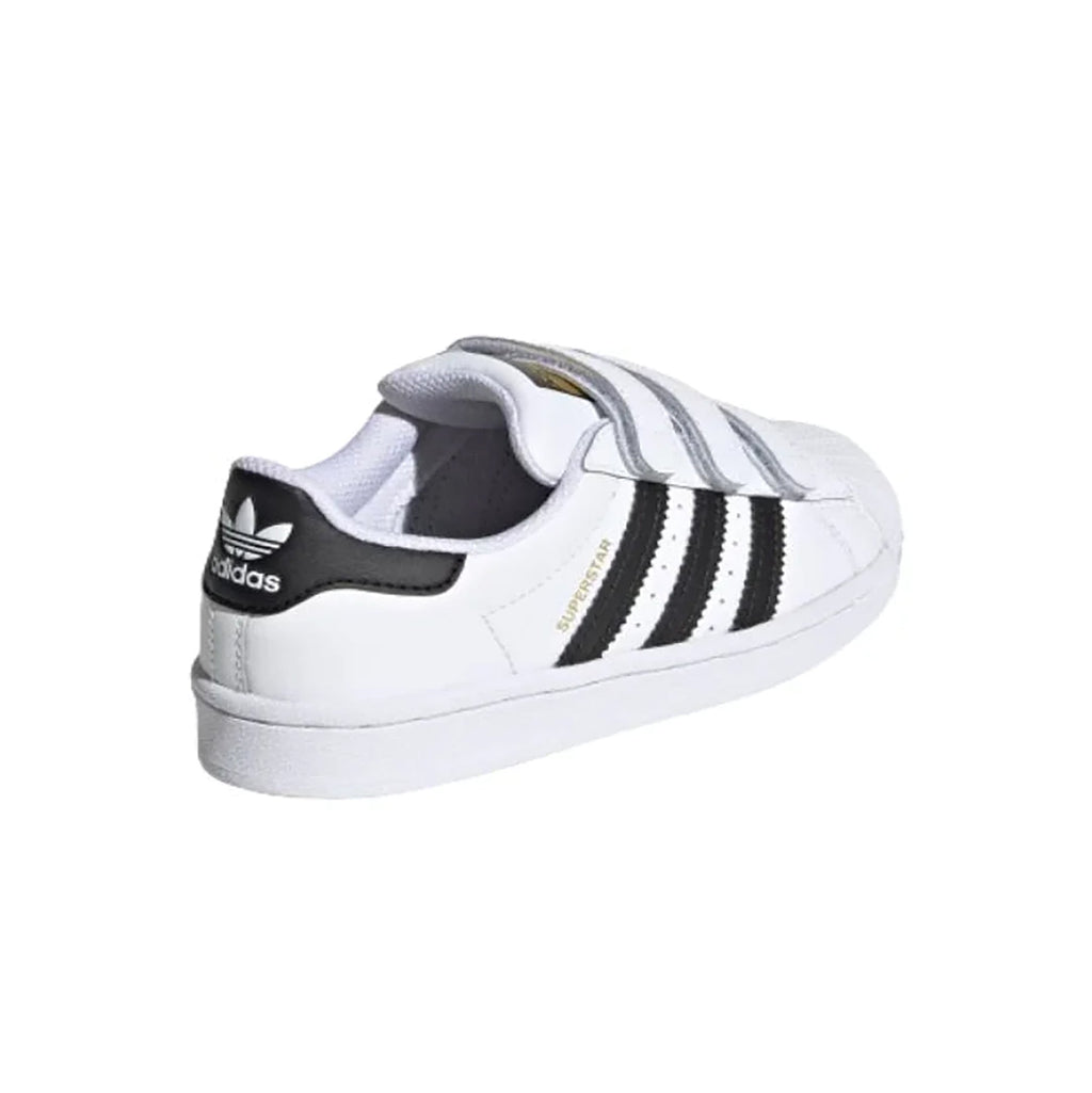Adidas Superstar Kinder Weiß mit Strisce Schwarz Sneaker Casual