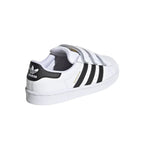 Adidas Superstar Kinder Weiß mit Strisce Schwarz Sneaker Casual