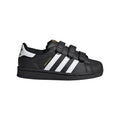 Adidas Superstar Kinder Schwarz mit Strisce Weiß Schuhe Casual