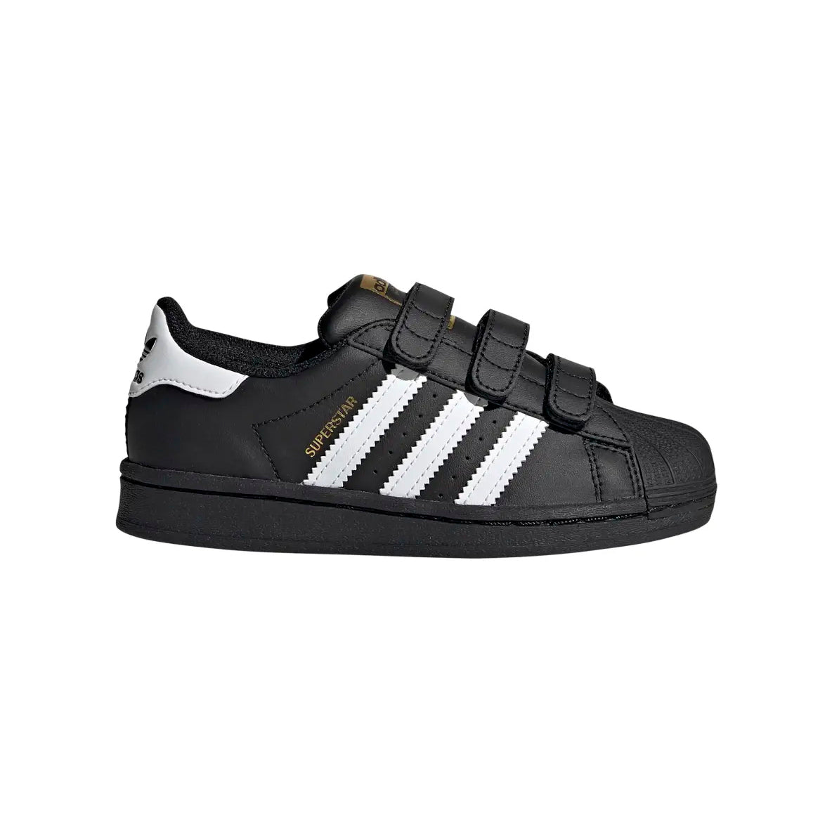 Adidas Superstar Kinder Schwarz mit Strisce Weiß Schuhe Casual