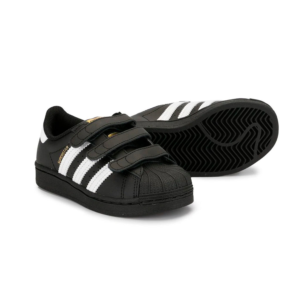 Adidas Superstar Kinder Schwarz mit Strisce Weiß Schuhe Casual