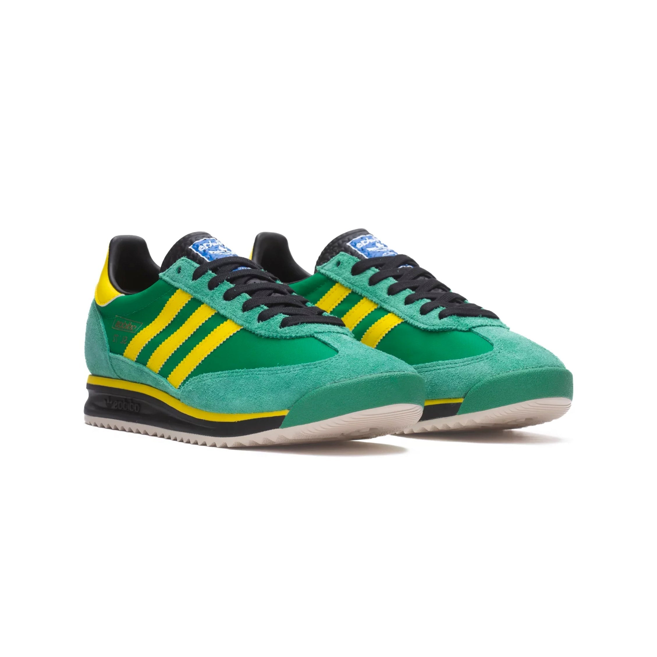 Adidas SL 72 Schuhe Grün mit Strisce Gelb Herren Vintage Retro