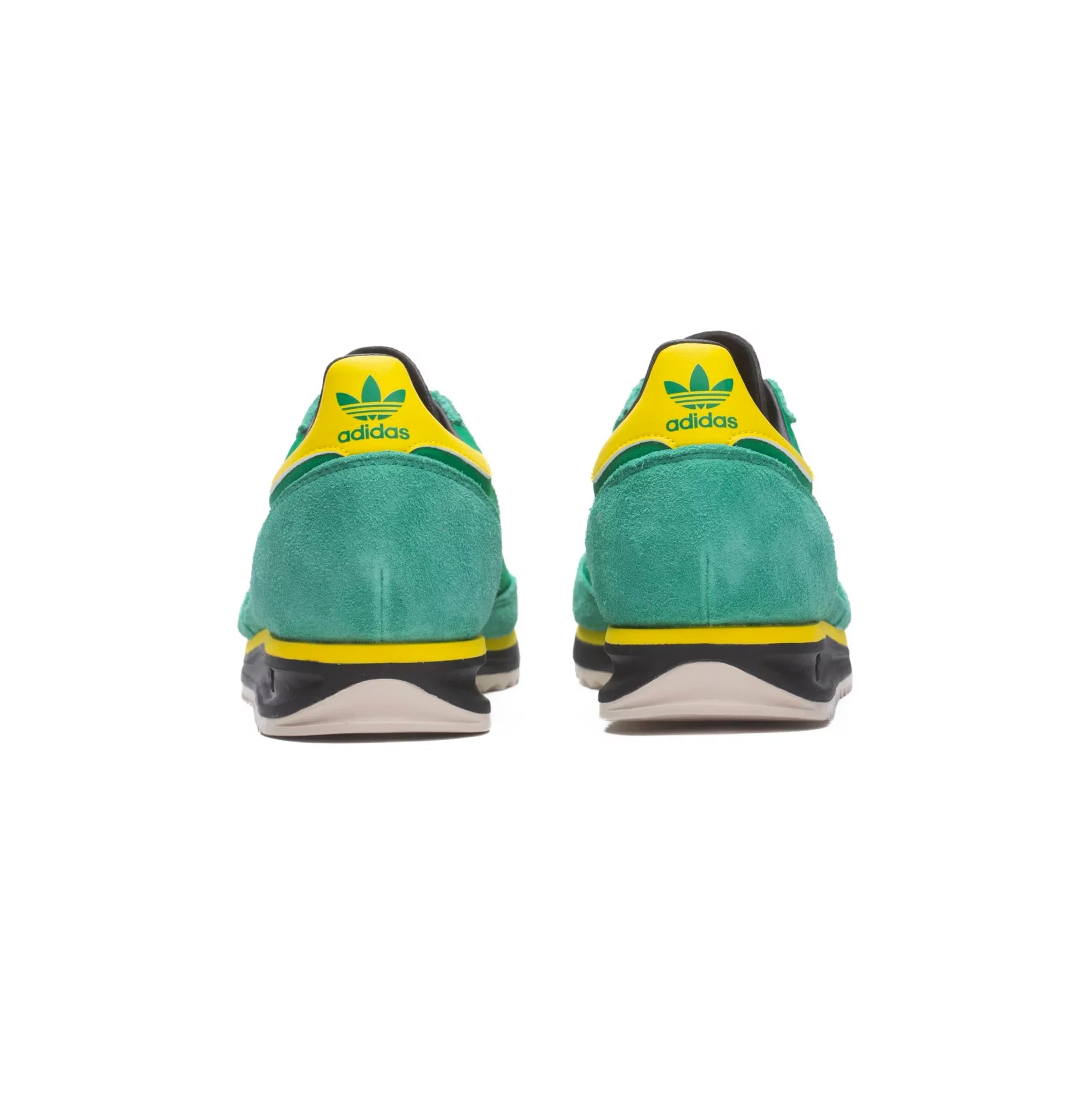 Adidas SL 72 Schuhe Grün mit Strisce Gelb Herren Vintage Retro
