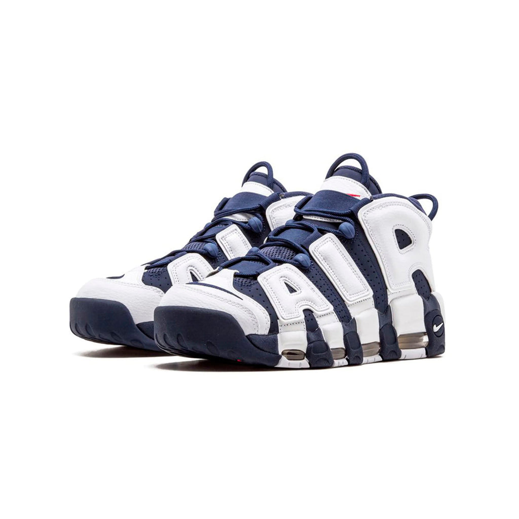Nike Air More Uptempo Weiß und Blau Olympic Sneaker Herren