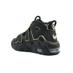 Nike Air More Uptempo Schwarz und Gold Metallizzato GS Sneaker Kinder