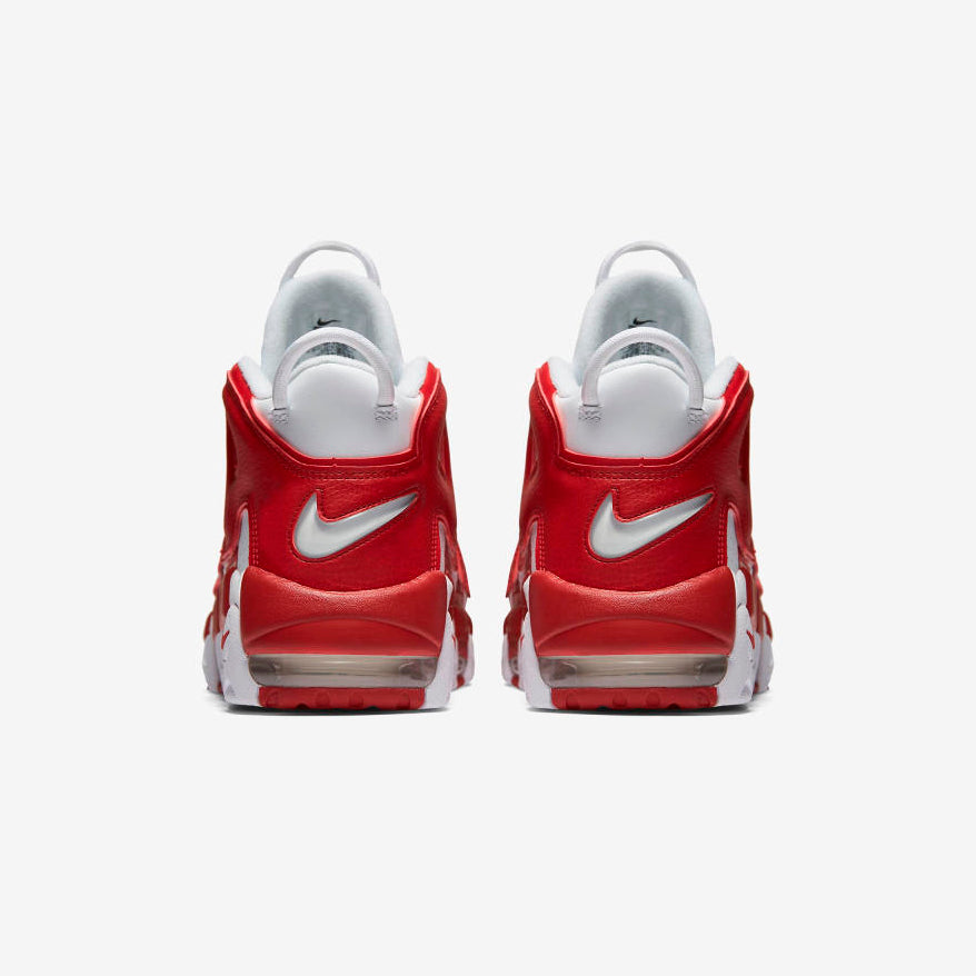 Nike Air More Uptempo Weiß und Rot Varsity Rot Sneaker Herren