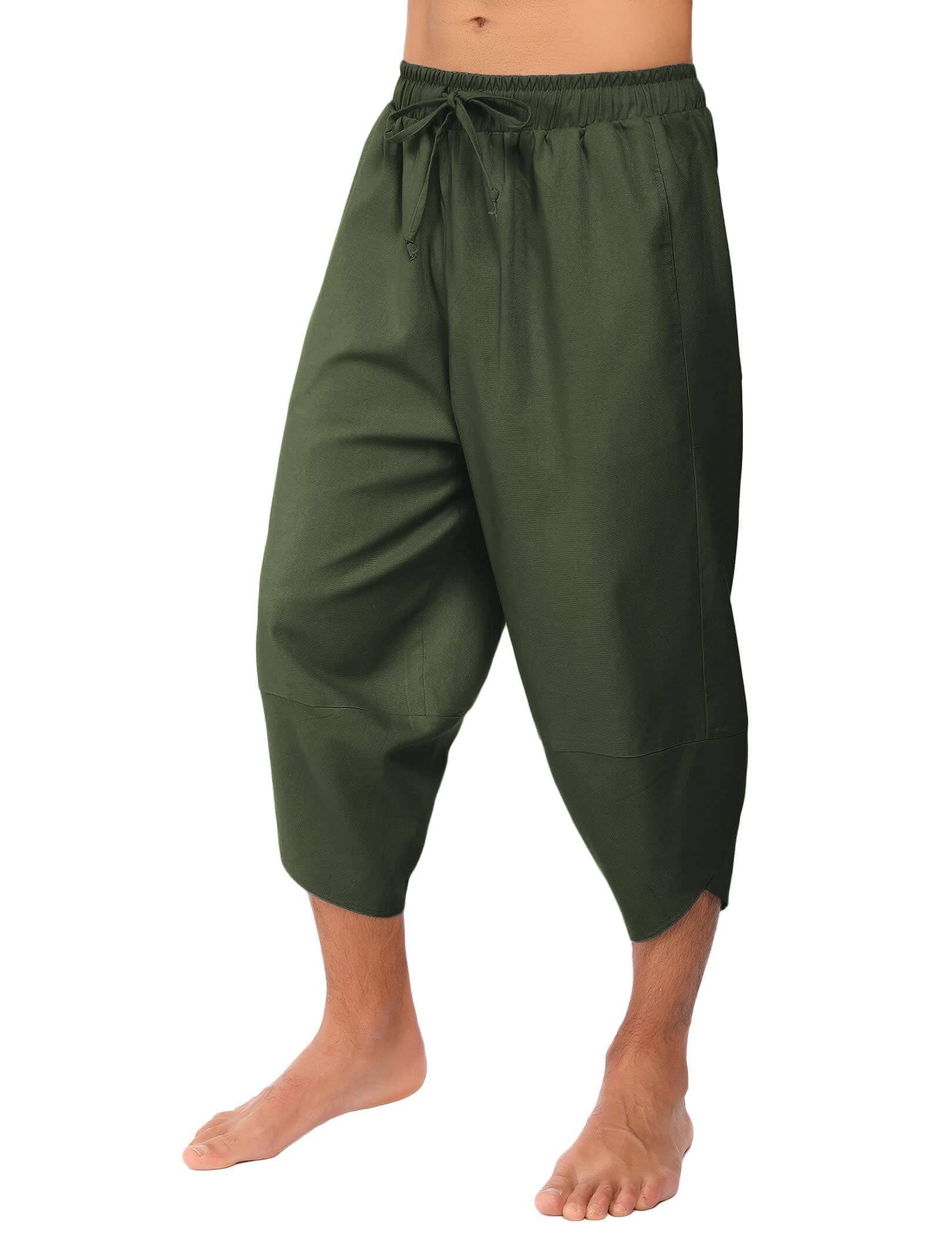 Leinen Stil 3/4 Shorts Yoga Hose