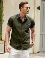 Casual Plaid Kragen Leinen Stil Hemd
