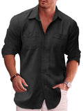 Casual Leinen Blend Hemd