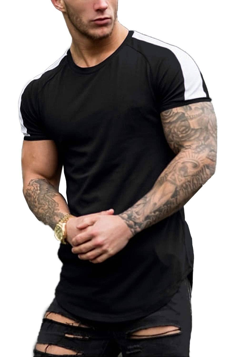 Slim Fit Longline T-Hemd (US Only)