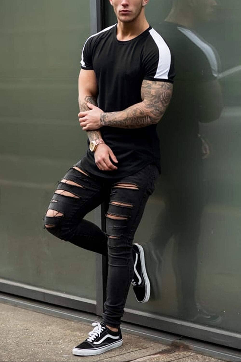 Slim Fit Longline T-Hemd (US Only)
