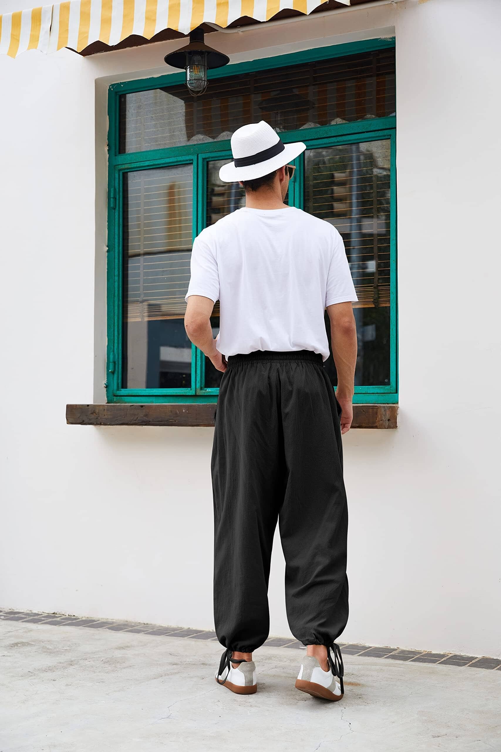 Baumwolle Leinen Stil Lockere Yoga Hose
