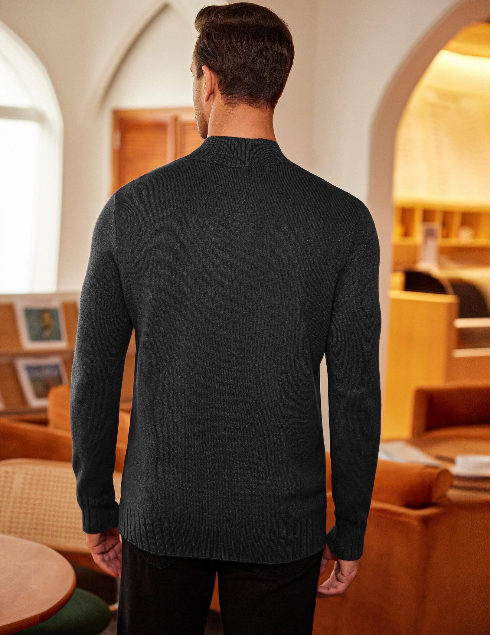 Twisted Stand Kragen Strick Pullover Pullover