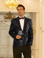 Shiny Sequin Blazer Tuxedo Anzug
