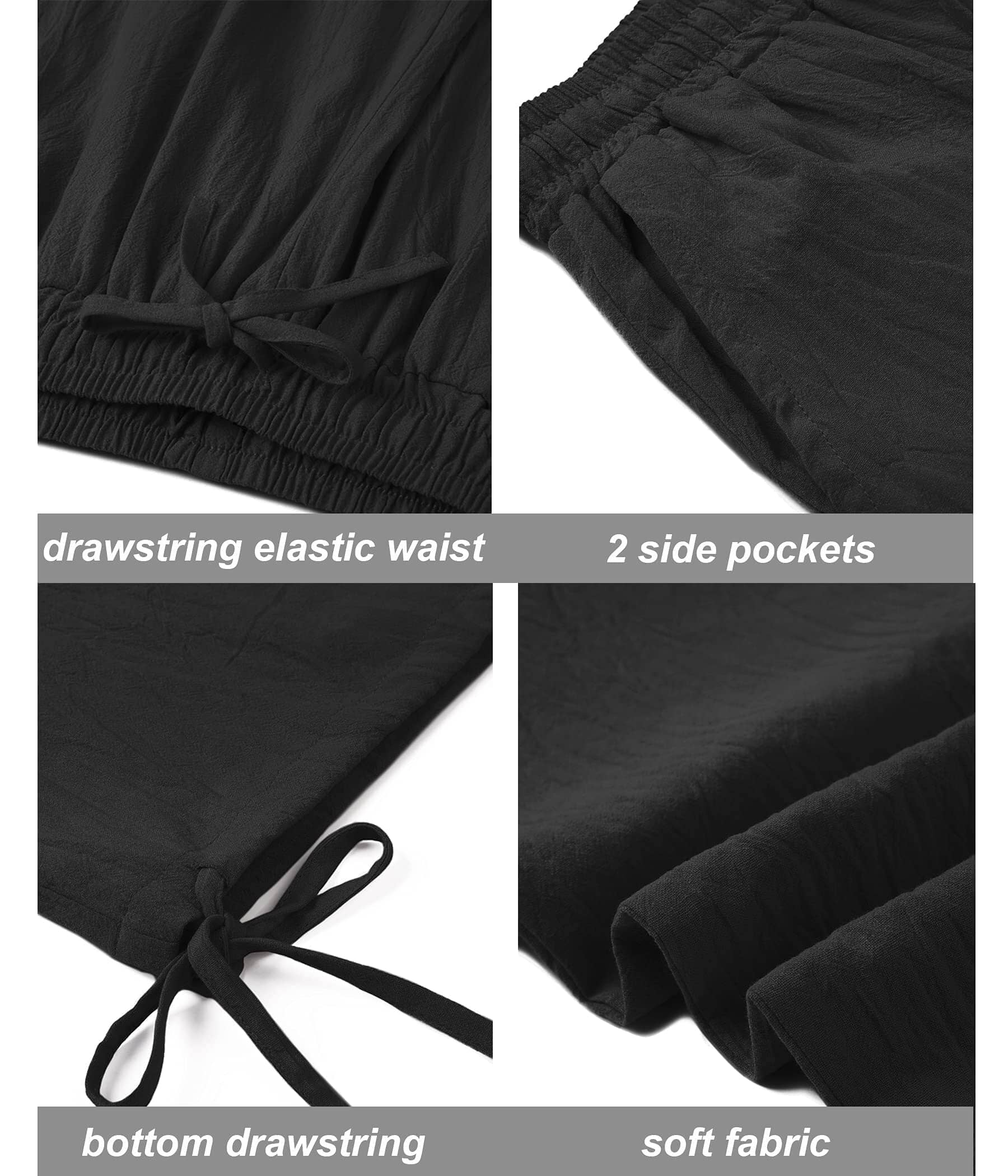 Baumwolle Leinen Stil Lockere Yoga Hose