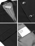 Two Knopf Slim Fit Blazer Retro Tuxedo Anzug Jacken