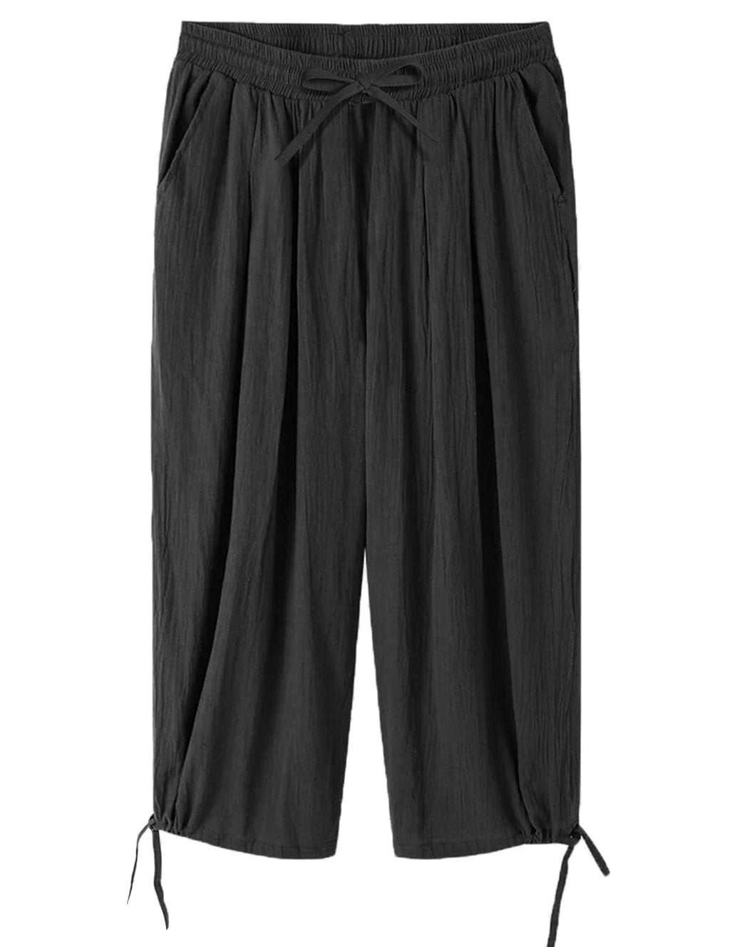 Baumwolle Leinen Stil Lockere Yoga Hose