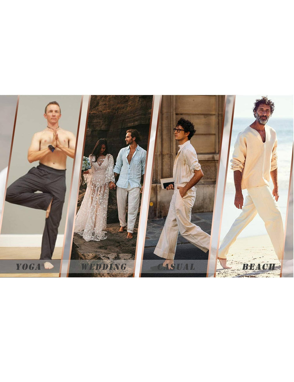 Leinen Stil Strand Yoga Hose