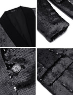 Shiny Sequin Blazer Tuxedo Anzug