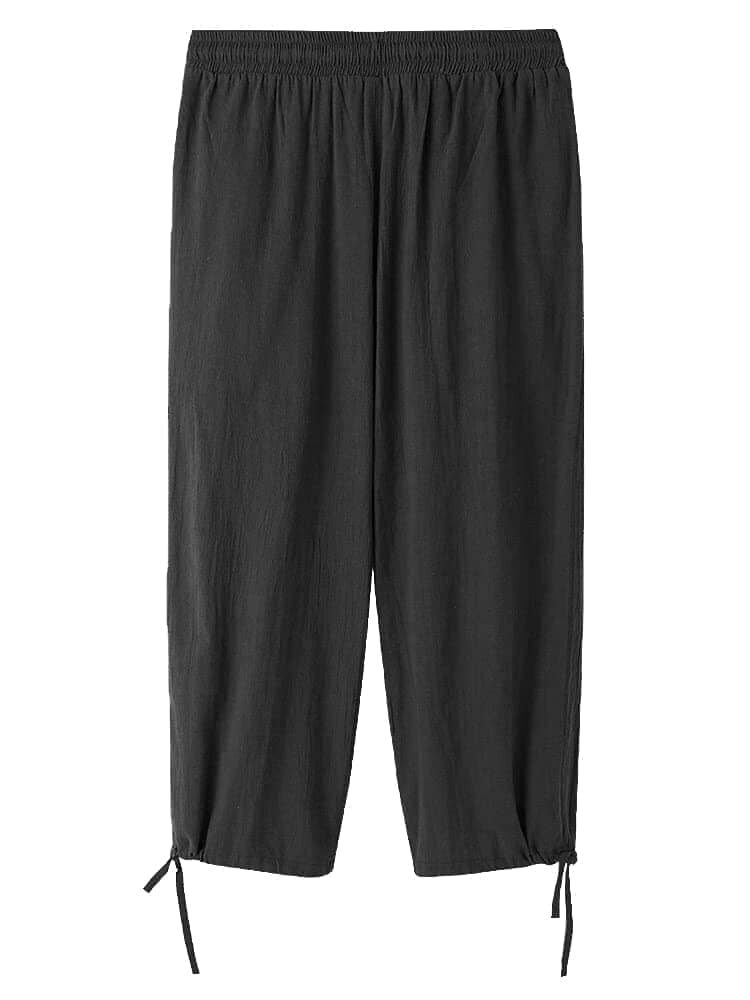Baumwolle Leinen Stil Lockere Yoga Hose