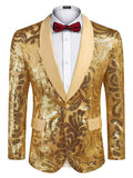 Shiny Sequins Blazer Blumen Blazer