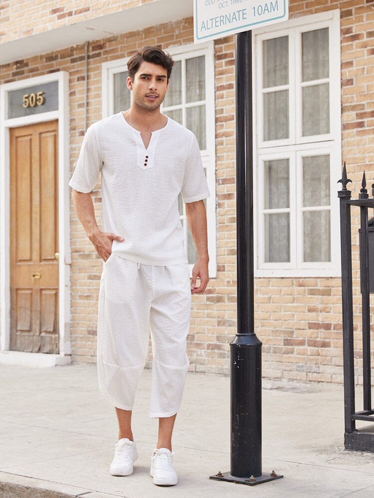 2 Teile Leinen Stil Set Outfits