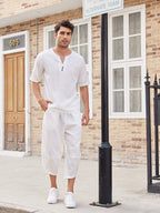 2 Teile Leinen Stil Set Outfits