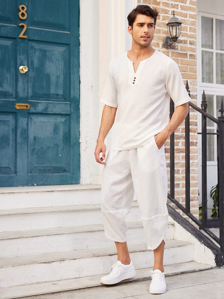 2 Teile Leinen Stil Set Outfits