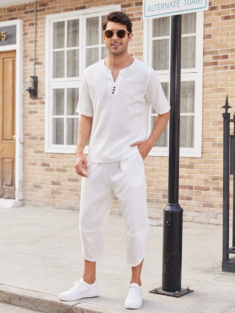 2 Teile Leinen Stil Set Outfits